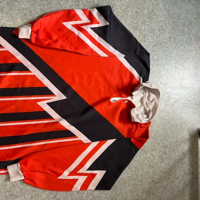 Maillot de Rugby Vintage Rouge & Noir - Taille XL